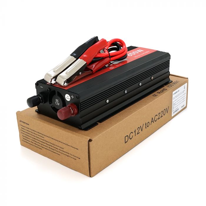 
					Інвертор напруги Demuda, 800W 12/220V з апроксимованою синусоїдою, 1 універсальна розетка, USB, клемні дроти