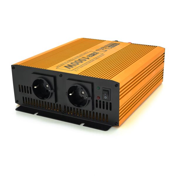 
					Інвертор напруги Mexxsun MXSPSW-1000, 12V/220V, 1000W з правильною синусоїдою, 2 Shuko, клемні дроти, Q4
