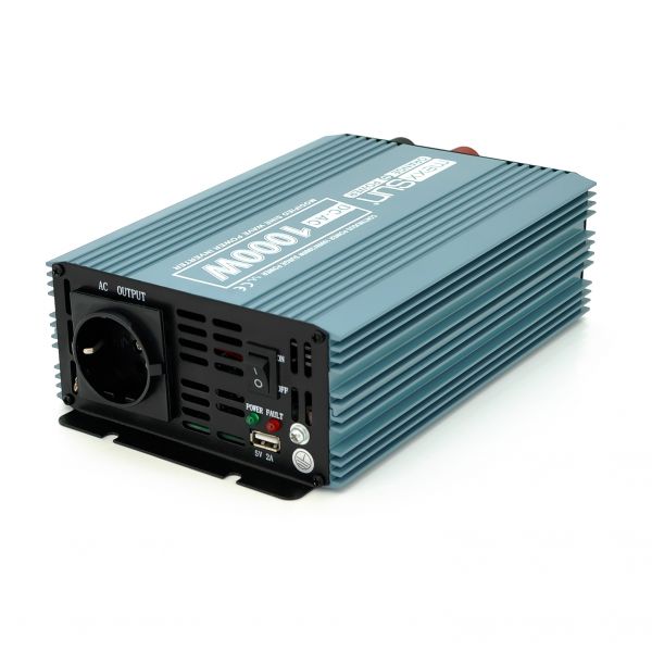 
					Інвертор напруги Mexxsun MXS-1000, 12V/220V, 1000W з модифікованою синусоїдою, 1 Shuko, 1 USB, клемні дроти, Q6