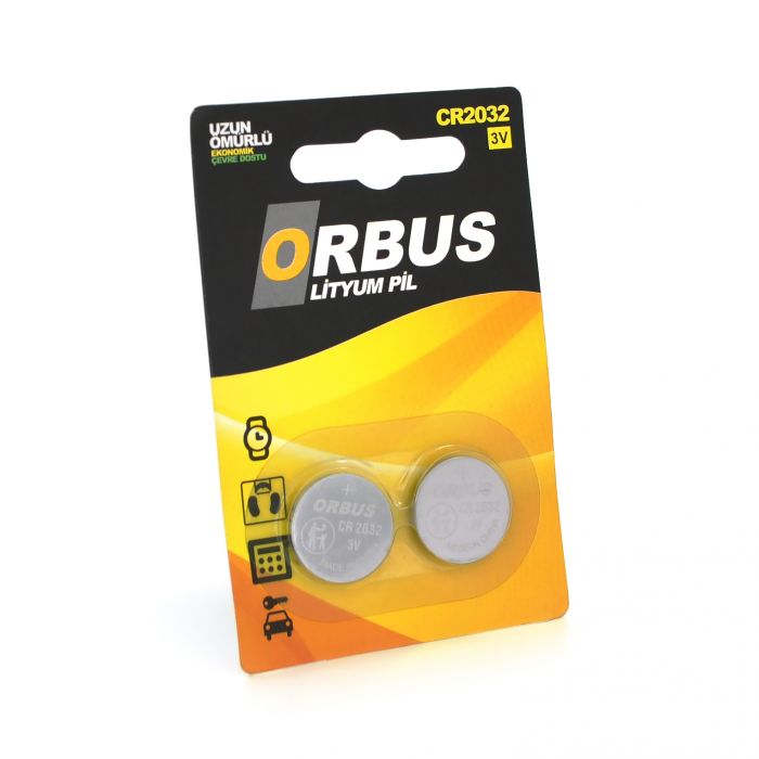 
					Батарейка літієва Orbus CR2032, 2 шт у блістері, ціна за блістер