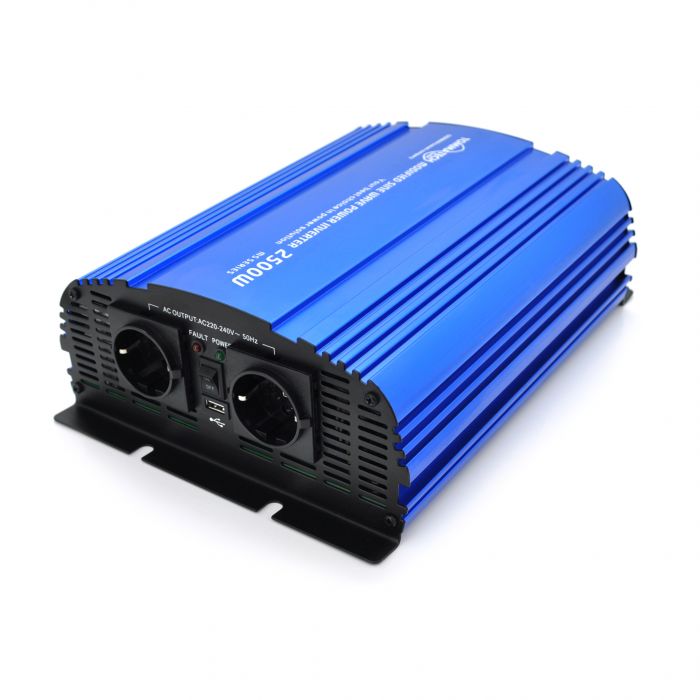 
					Інвертор напруги Tommatech MS-2500, 12V/220V, 2500W з апроксимованою синусоїдою, 2Shuko, USB, 2*клемні дроти, 10 запобіжників, Q2