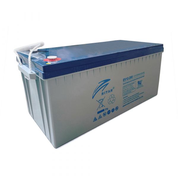 
					Тяговый  аккумулятор RITAR EV12-200,12V 200Ah, M8 ( 522 х 240 х 219(224) )