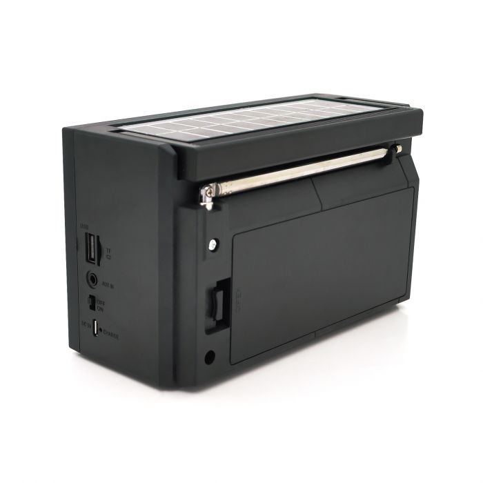 
					Радіо з ліхтариком NS-S2037-S, FM/AM/SW радіо+Solar, Входи: TFcard, USB, Bluetooth, Black, Box