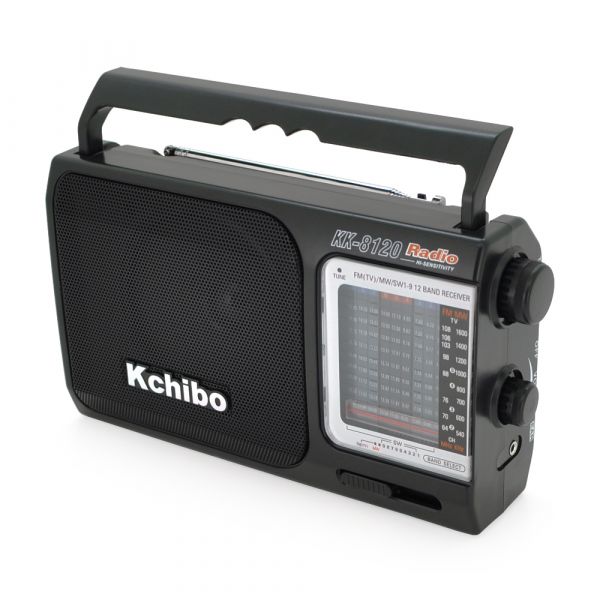 
					Radio Kchibo KK-8120, FM/AM/SW radio, Inputs: TFcard, USB, Black, Box
