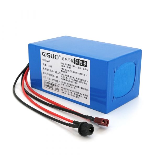 
					Акумуляторна батарея літієва QiSuo 24V 12A з елементами Li-ion 18650, DC: 5.5x2.1мама + роз'єм T-2HQмама