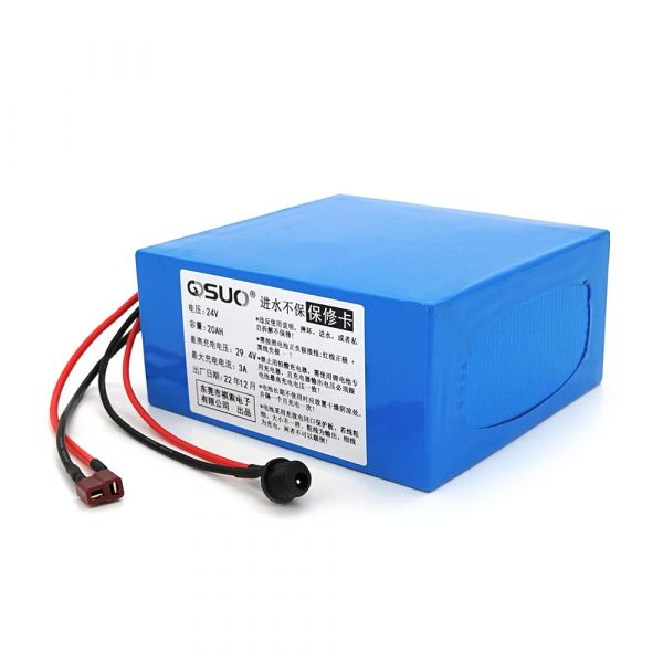 
					Акумуляторна батарея літієва QiSuo 24V 20A з елементами Li-ion 18650, DC: 5.5x2.1мама + роз'єм T-2HQмама
