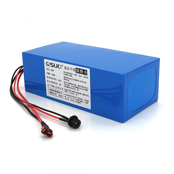 
					Акумуляторна батарея літієва QiSuo 36V 15A з елементами Li-ion 18650, DC: 5.5x2.1мама + роз'єм T-2HQмама