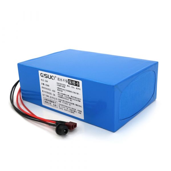 
					Акумуляторна батарея літієва QiSuo 36V 20A з елементами Li-ion 18650, DC: 5.5x2.1мама + роз'єм T-2HQмама