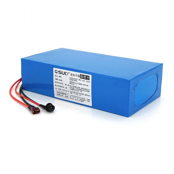 
					Акумуляторна батарея літієва QiSuo 48V 20A з елементами Li-ion 18650, DC: 5.5x2.1мама + роз'єм T-2HQмама