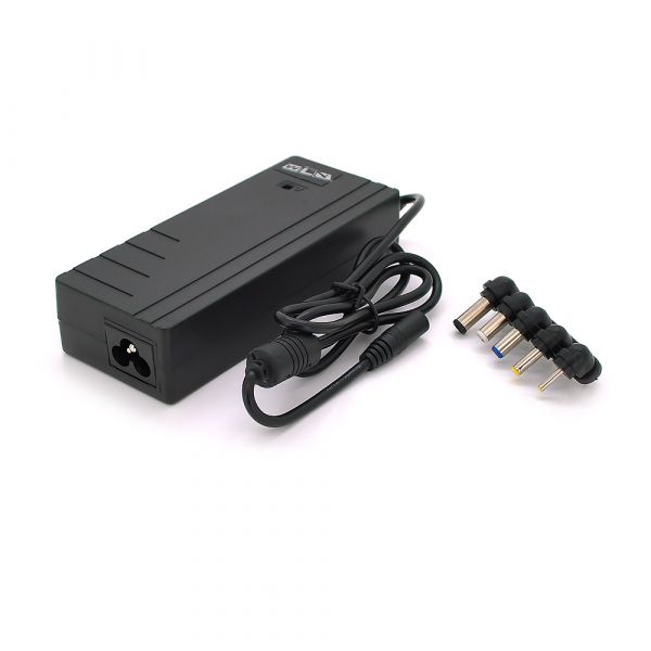 
					Універсальний БП 90W, корпус - пластмаса, ручне регулювання, 5 Г-подібних роз'ємів + кабель живлення 1,0м, OEM