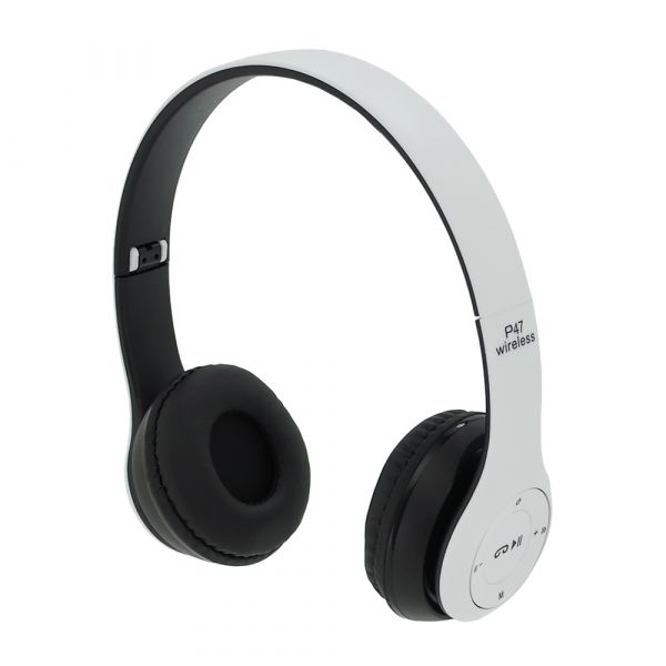 
					Бездротові навушники Bluetooth P47 Led, Black/White