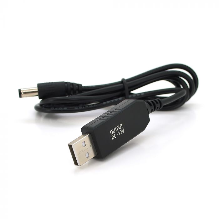 
					Кабель для роутера 5.5/2.5mm(M)=> USB2.0 (Out:12V), 1м, Black, OEM