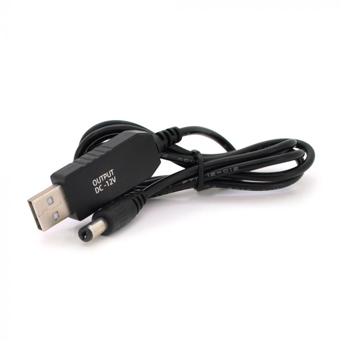 
					Кабель для роутера 5.5/2.5mm(M)=> USB2.0 (Out:12V), 1м, Black, OEM
