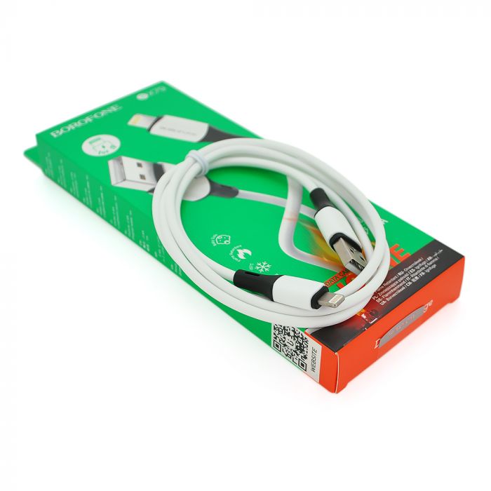 
					Кабель Borofone BX79, Lighting-USB, 2.4A, довжина 1м, White, BOX