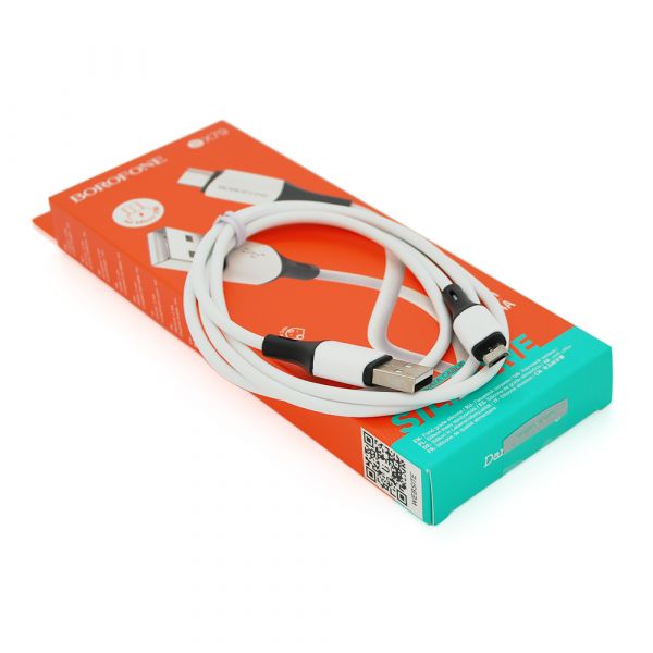 
					Кабель Borofone BX79, Micro-USB, 2.4A, довжина 1м, White, BOX