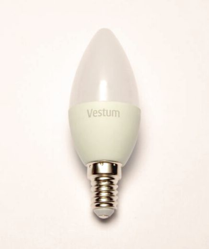 Лампа LED Vestum C37 6W 4100K 220V E14