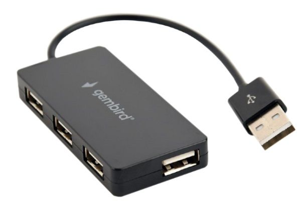 Адаптер Пристрій USB  Hub Gembird UHB-U2P4-04 4-портовий концентратор USB 2.0