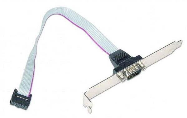 Адаптер Планка Cablexpert CCDB9RECEPTACLE з послідовним портом DB9 низькопрофільна, 0.25 м