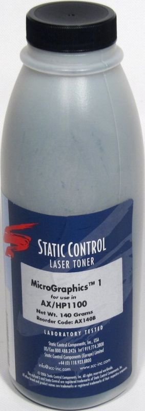 Тонер HP LJ 1100/5L/6L 140г  *Static Control (AX140B)