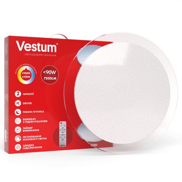 Светильник SMART Vestum SATURN 90W 570*65мм 3000K-6500К, 7500Lm с д/у