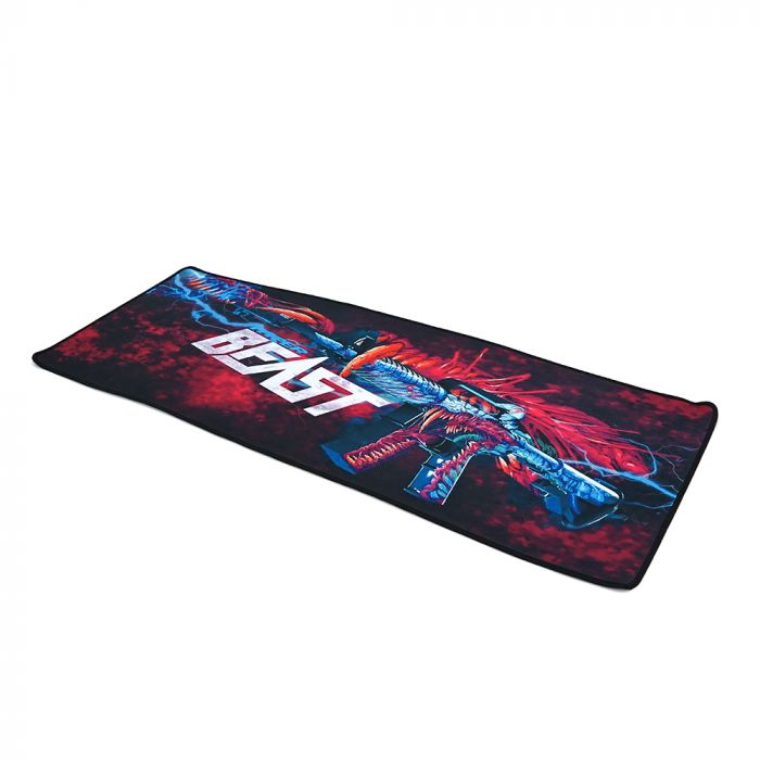 
					Килимок 300*800 тканинний CS M16 з боковою прошивкою, товщина 3 мм, колір Black/Red, Пакет