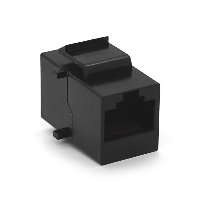 
					Прохідний адаптер у рамку cat5e UTP, RJ-45+RJ45, Black