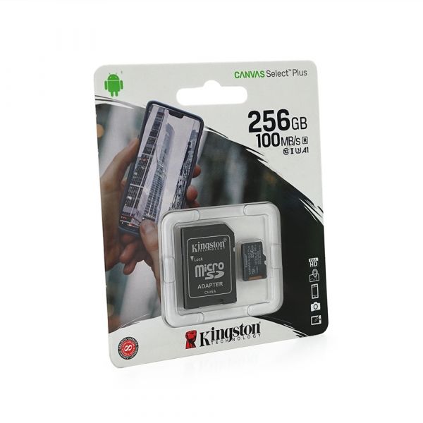 
					Карта пам'яті Kingston Canvas microSDHC Class 10 A1 UHS-I, 256GB