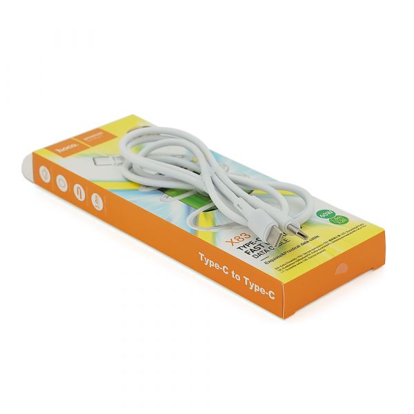 
					Кабель Hoco X83, Type-C-Type-C, 3A, White, довжина 1м, BOX