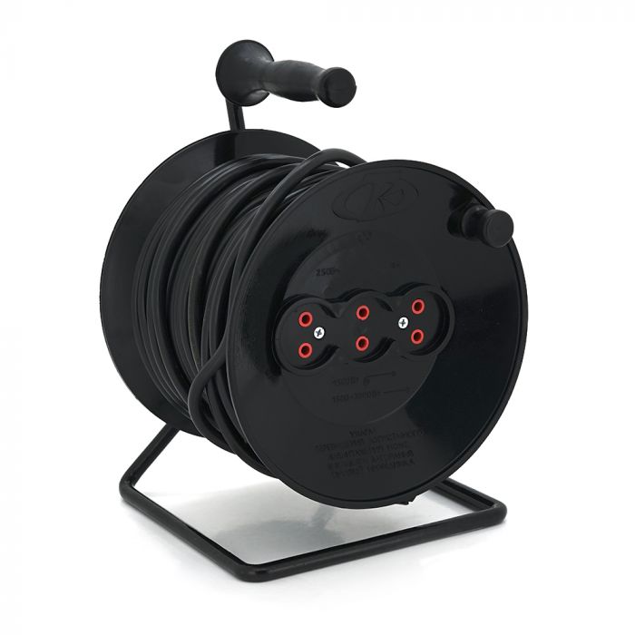 
					Подовжувач на котушці RITAR VN 40м (ПВС 2*1,5), 3 гнізда без контакту, контактна група - латунь, до 3кВт