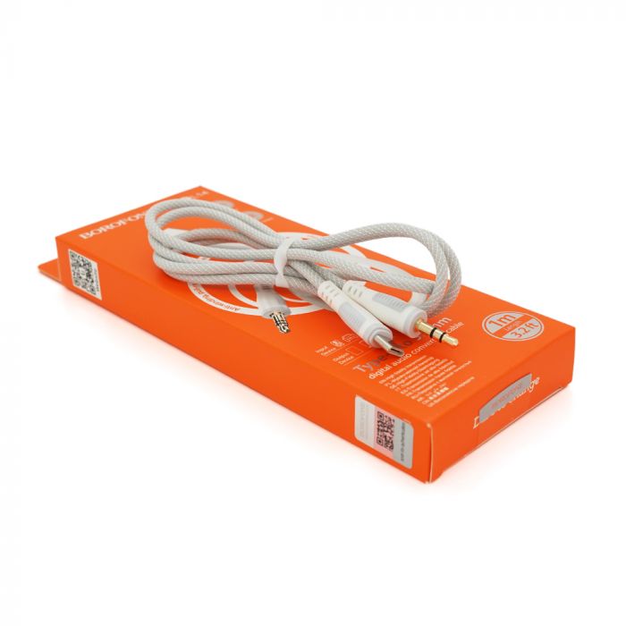 
					Перехідник Borofone BL14 Jack 3.5mm(M) =>Type-C(M), 1м, White, Box