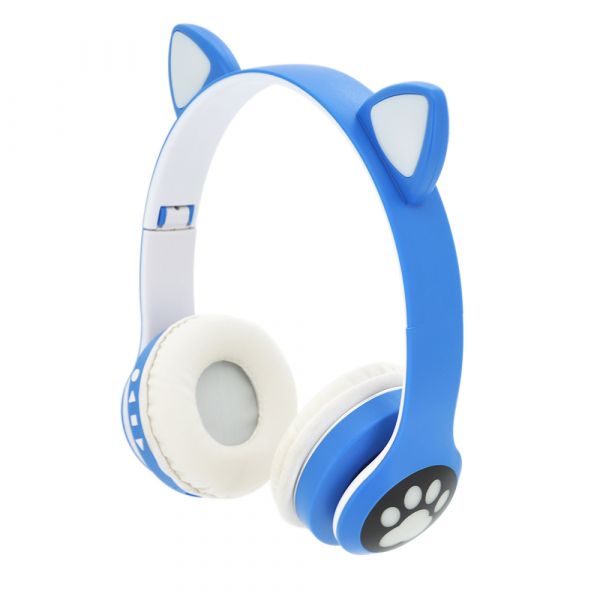 
					Бездротові навушники Bluetooth Cat Ear YR-28 Led, Blue