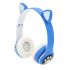 
					Бездротові навушники Bluetooth Cat Ear YR-28 Led, Blue