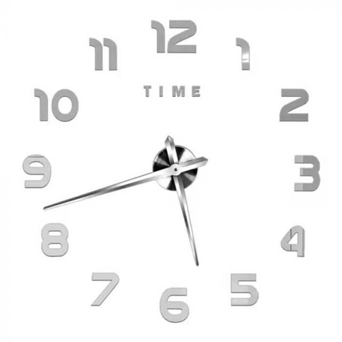 
					Настінний 3D годинник ZH17520, 120cm, Silver