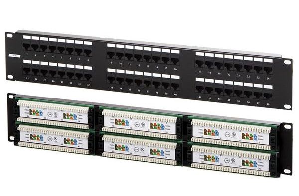 Патч-панель 19" 48xRJ-45 UTP, кат. 6, 2U, dual type, EPNew