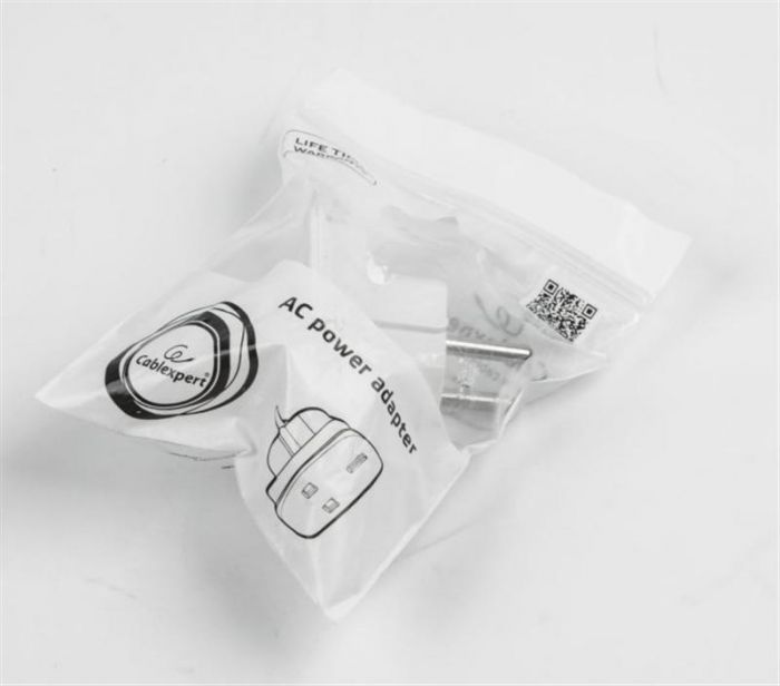 Перехідник Cablexpert UK-розетка - Євровилка (EU) White (A-AC-UKEU-001)