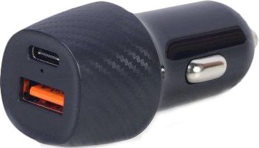 Автомобільний зарядний пристрій Gembird (TA-U2QC3-CAR-02) USB+Type-C, 36 Вт, QC3.0+PD, чорний