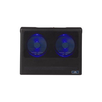 Підставка-охолоджувач RIVACASE 5557 black для ноутбука 17,3" 2 малошумливих вентилятори, живлення від USB порту