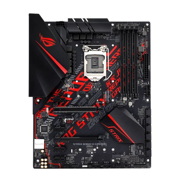 Мат. плата MB Asus ROG STRIX B360-H GAMING (iB360/s1151/4xDDR4 2666MHz/2xPCIe x16/4xPCIe x1/2x M.2 port/6xSATA3/ROG Technology Glan/4xUSB3.1/2xUSB2.0/DVI, HDMI/Audio 8ch/ATX)