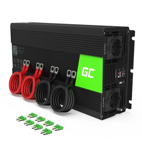 Автомобільний інвертор Green Cell  INV10  12V/230V 2000W/4000W модифікована синусоїда