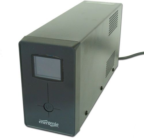 Блок безперебійного живлення EnerGenie EG-UPS-032, LCD дисплей, USB порт, 850VA, чорний колір