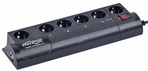 Мережевий фільтр 4.5м EnerGenie  EG-PMS2  програмується, USB інтерфейс 1.8м.