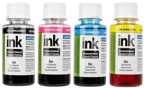 Чорнило HP 650/652/123 (4х100мл) BK/С/M/Y  Комплект (CW-HW652SET01)  *ColorWay