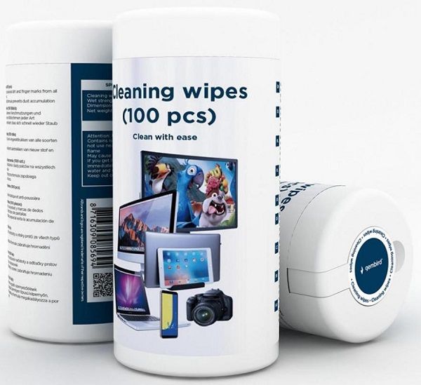 Очисні серветки Gembird CK-WW100-01  для TFT/LCD, туба 100шт
