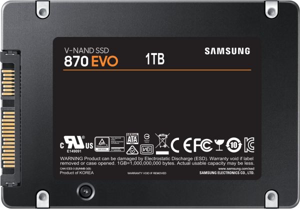 Твердотільний диск 2.5" 1TB Samsung 870 EVO V-NAND 3bit MLC (TLC) (MZ-77E1T0BW)