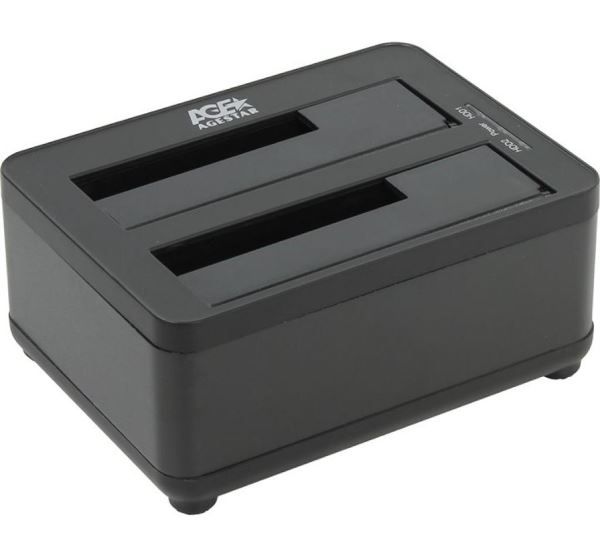 Док-станція  Agestar 3UBT8 (Black) для HDD 2.5"/3.5", USB3.0, 2 слота, чорний