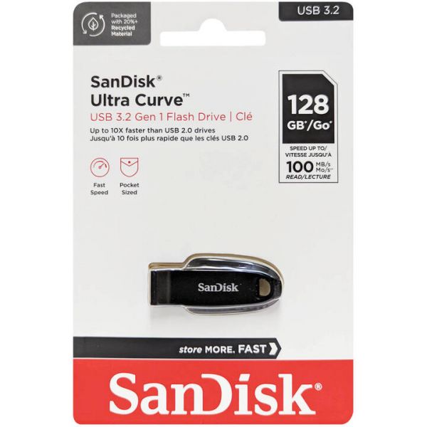 Накопичувач USB Flash drive 128GB SanDisk Ultra Curve  (USB3.2)  (up to 100MB/s)