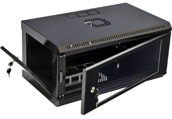 Шафа CMS  4U, 600x350x284мм (Ш*Г*В), економ, акрилове скло, чорна (UA-MGSWL435B)