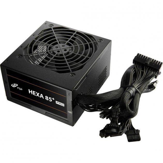Блок живлення 550W FSP HEXA 85+ Pro 550W (HA2-550) Gaming ATX CPU-2x4+4pin, GPU-2x6+2 pin, SATA-8, Peripheral-2, 1x120 мм