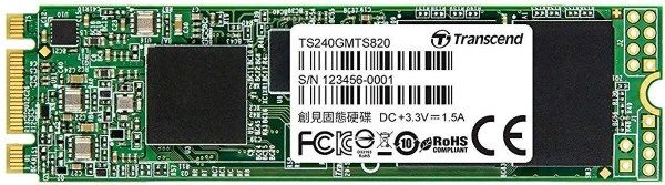 Твердотільний диск M.2   240GB Transcend 820S   SATA 3, 3D NAND, up to 500/430 MB/s  (TS240GMTS820S)