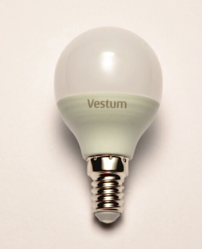 Лампа LED Vestum G45 6W 4100K 220V E14